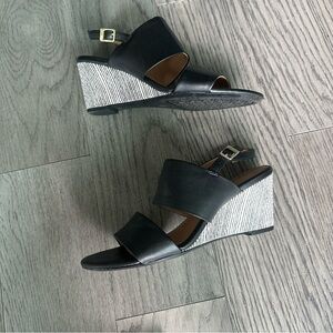 Calvin Klein Black Leather Sandals